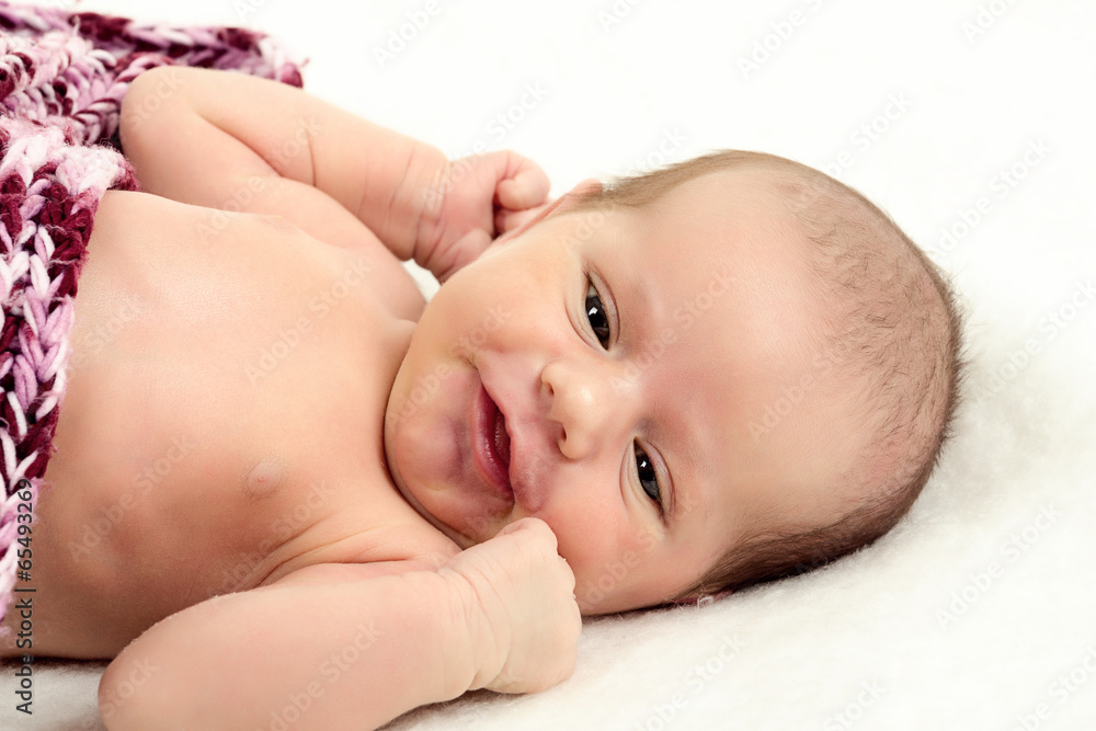 looking newborn baby