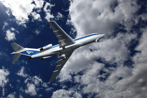 Verkehrsflugzeug im Steigflug