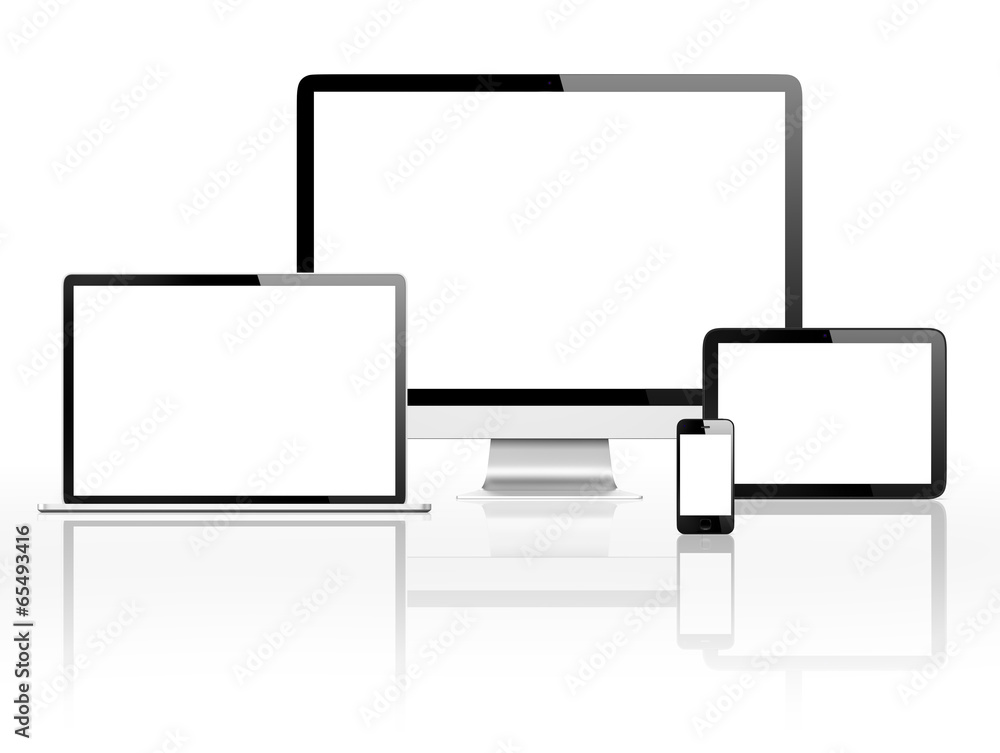 3D Image of Modern Communication Devices 3D Image of Modern Communication Devices