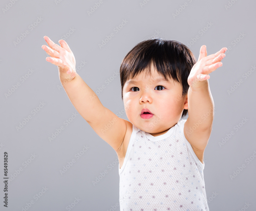 Child boy want to get hug