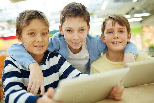 Children with touchpads