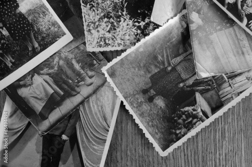 old photo of people a background