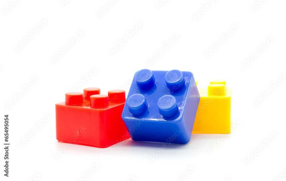 blocks Plastic building blocks on white background blocks Plastic building blocks on white background