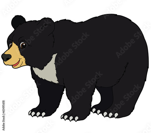 Fototapeta Naklejka Na Ścianę i Meble -  Cartoon animal - bear - flat coloring style