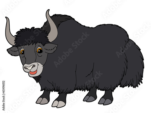 Cartoon animal - yak - illustration for the children