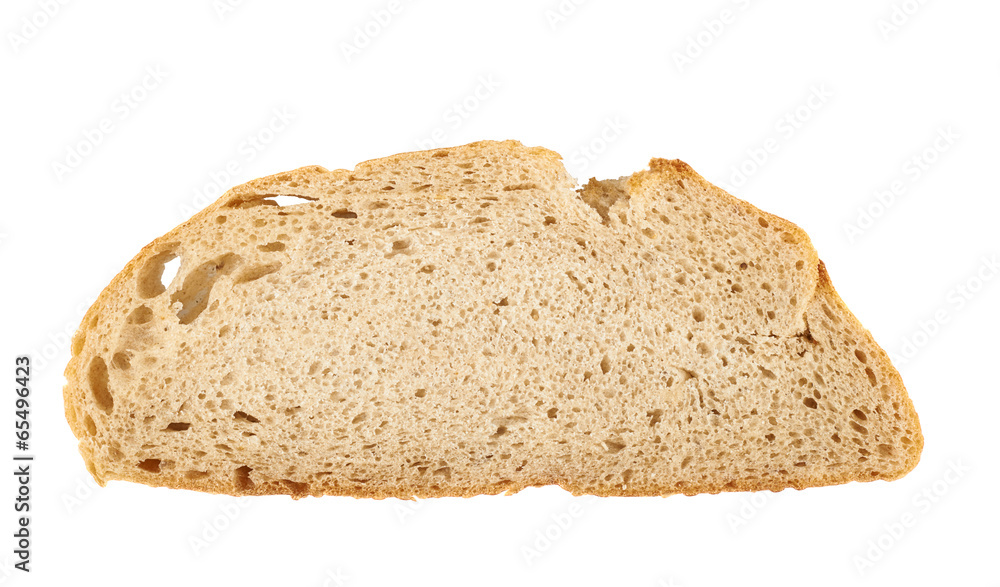Slice of a bread isolated
