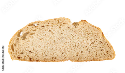 Slice of a bread isolated