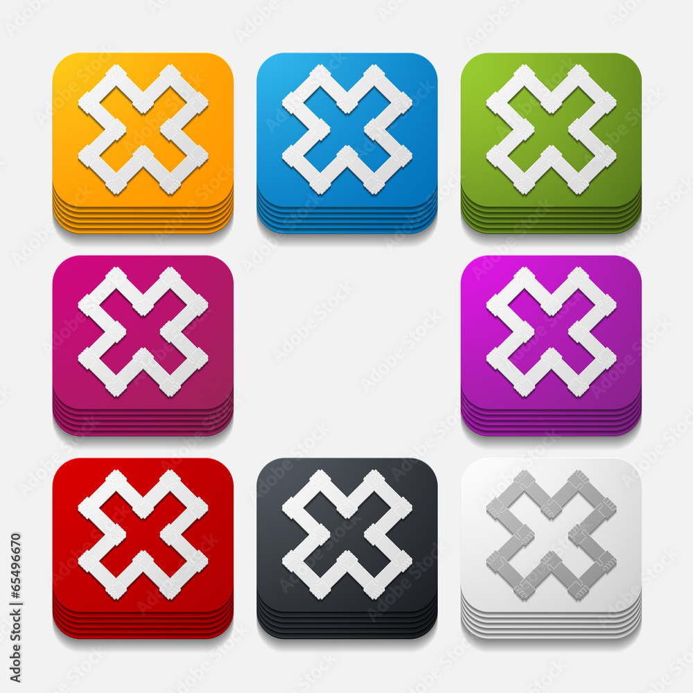 square button: handshake square button: handshake