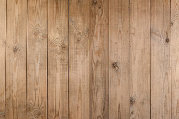 Gordijnen Hout Doorleefde houten planken in warmbruin  © andreusK
