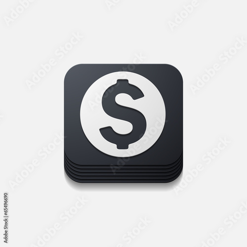 square button: money
