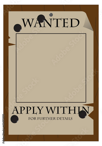 Wanted Apply Within Poster
