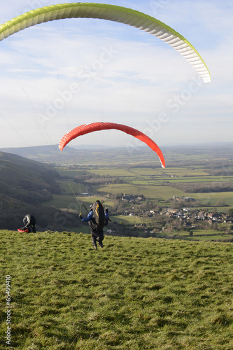 Hang-gliders near Brighton. England