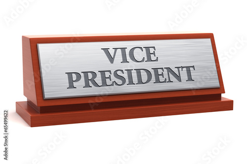 Canvas-taulu Vice President job title on nameplate