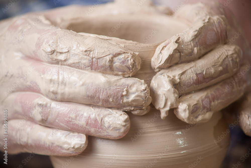 Hands of a potter