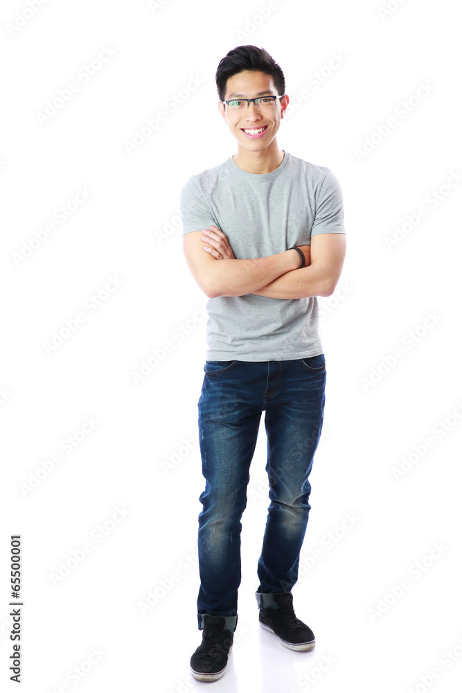Portrait of a handsome asian man in glasses Portrait of a handsome asian man in glasses
