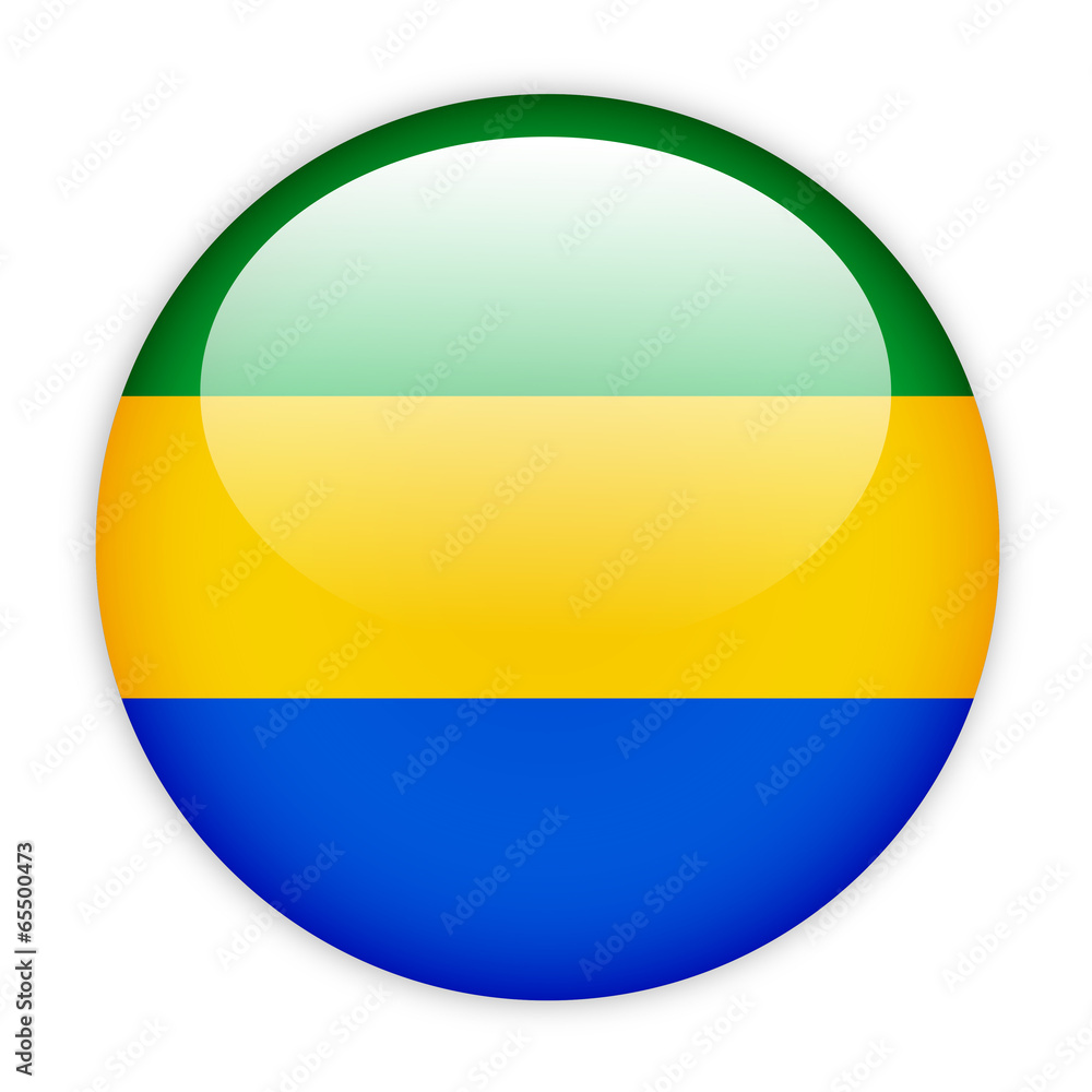 Gabon flag button Gabon flag button
