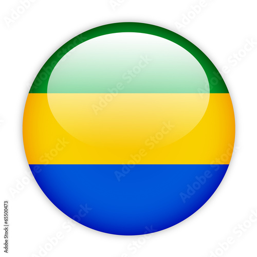 Free Download Gabon flag button - GFXLoad