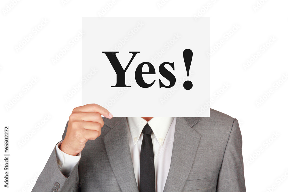 Business agree expression concept say yes Business agree expression concept say yes