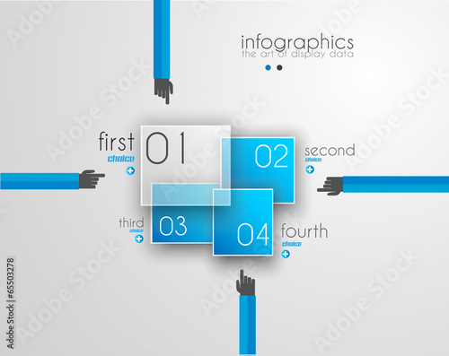Flat UI design concepts for unique infographics
