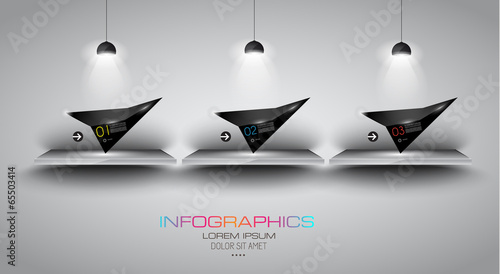 Flat UI design concepts for unique infographics