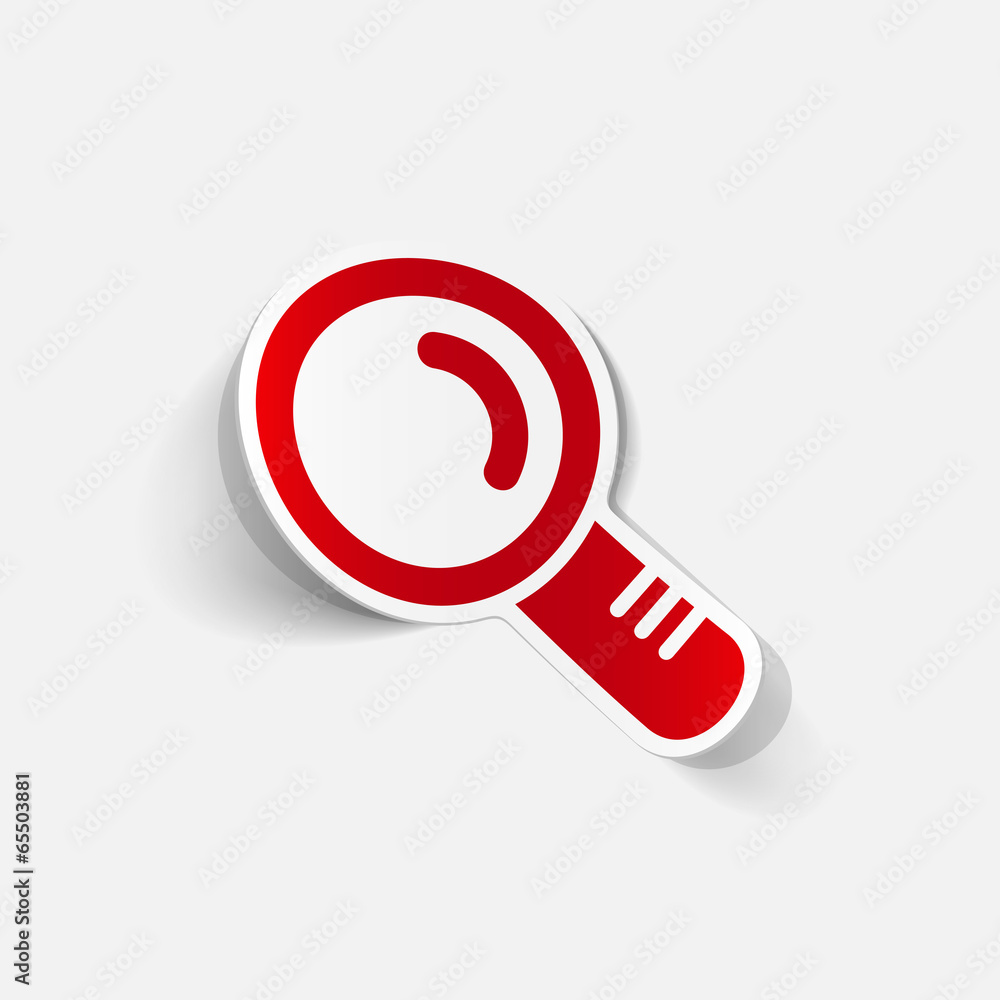 realistic design element: magnifier realistic design element: magnifier