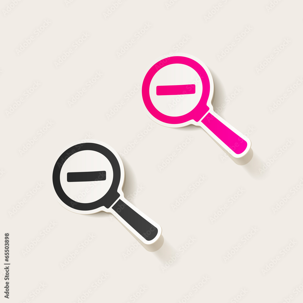 realistic design element: magnifier realistic design element: magnifier