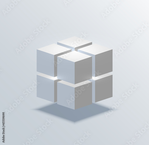 vector modern cube business background. photo