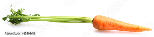 fresh carrot isolated on white.