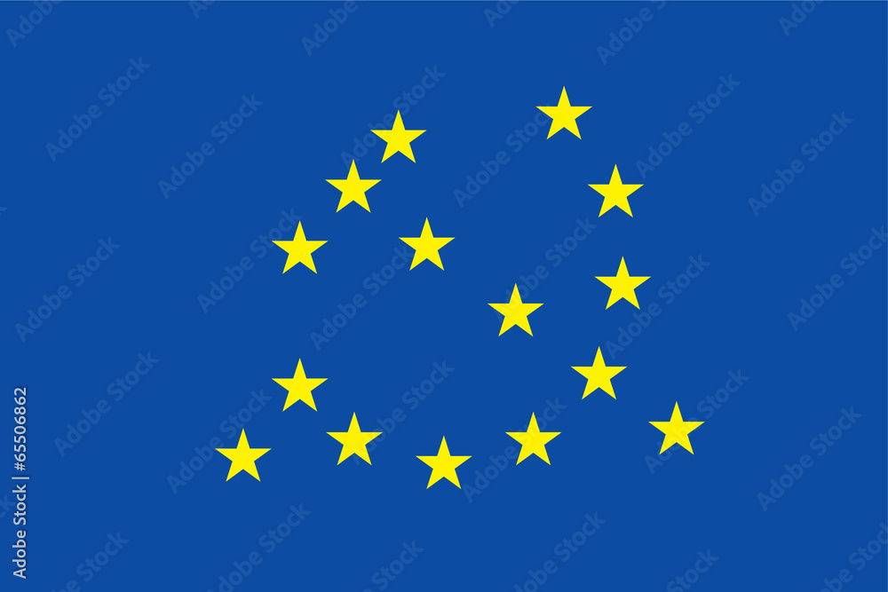 euro flag with communism symbol euro flag with communism symbol