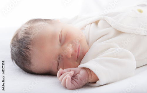Close-up of a baby boy sleeping