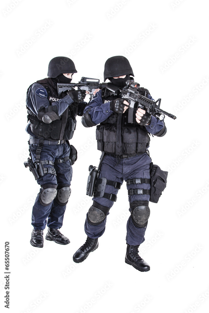 SWAT team in action SWAT team in action