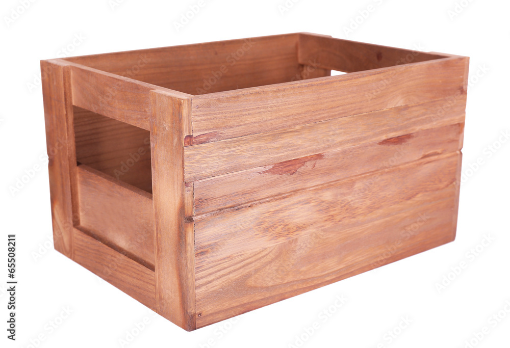 Brown crate isolated on white Brown crate isolated on white