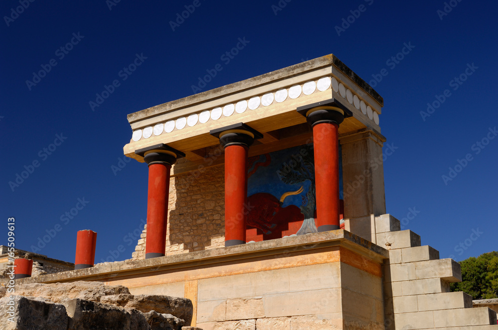Palais du roi Minos et Minotaur en Crète