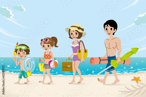 Swimsuits family in the Beach © sayuri_k