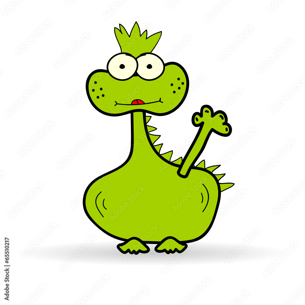 Obraz premium funny dinosaur color vector