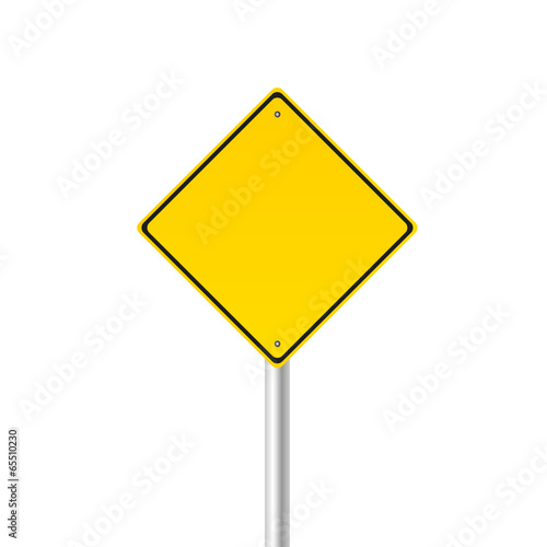 yellow traffic sign vector