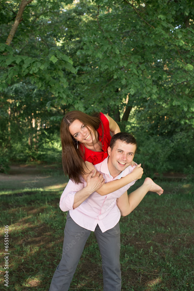 Fototapeta premium Couple in love - Beginning of a Love Story