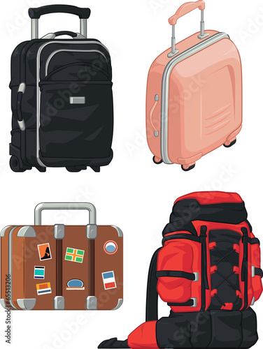 Travel Suitcase and Mountain Bag