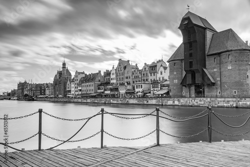 The medieval port crane over Motlawa river in Gdansk, Poland #65513812