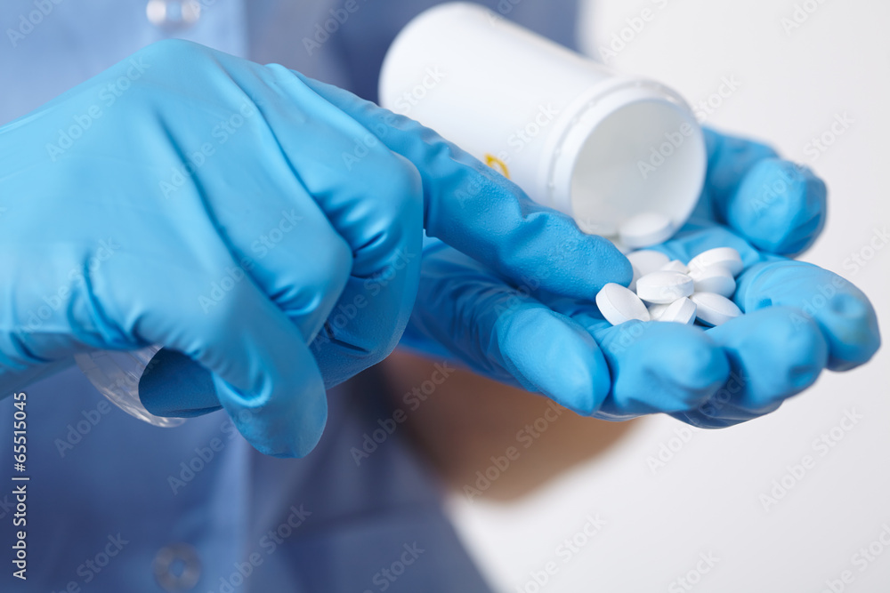medical doctor with pills medical doctor with pills