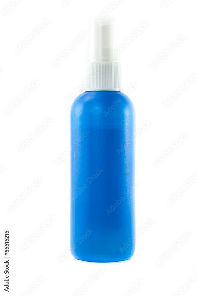 Blue plastic bottle cleaning lcd screen Blue plastic bottle cleaning lcd screen