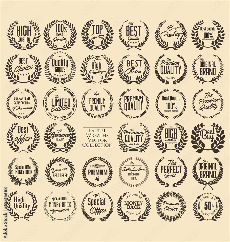 Obraz premium Premium quality laurel wreath, set