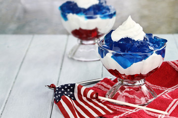 Gelatin Dessert for Fourth of July