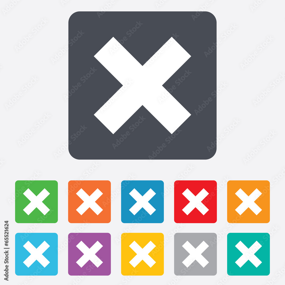 Obraz premium Delete sign icon. Remove button.