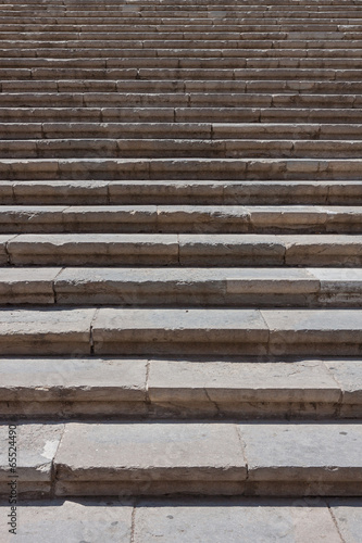 Old damaged stone staircase, up and down © romantsubin