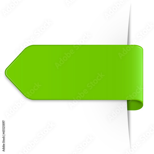 Hellgrüner Sticker Pfeil mit Textfreiraum