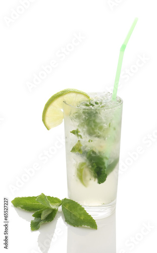 Fresh mojito in the sweaty glass