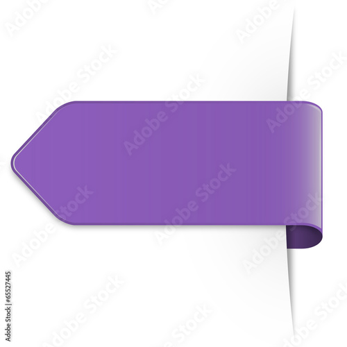 Hellvioletter Sticker Pfeil mit Textfreiraum