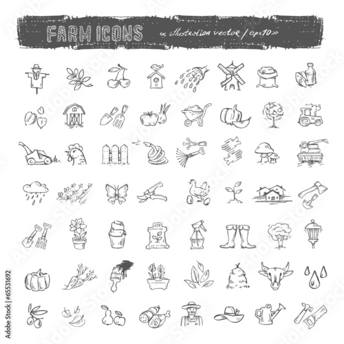 Farm icons. Vector format