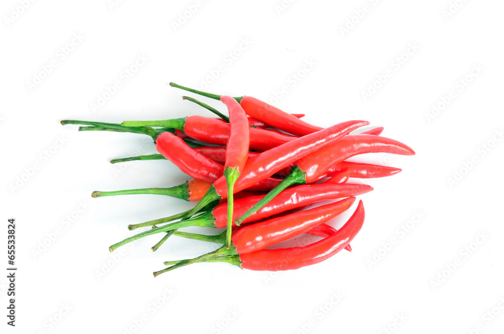 Chilli peppers isolated on a white background Chilli peppers isolated on a white background